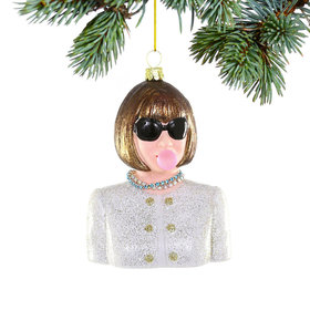 Personalized Anna Wintour Bubble Christmas Ornament