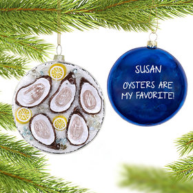 Personalized Oysters Christmas Ornament