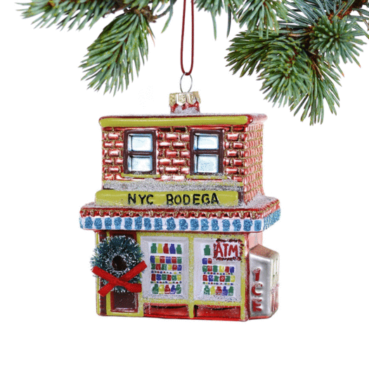 Personalized NYC Bodega Christmas Ornament