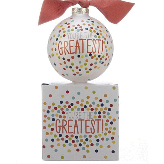 You're the Greatest Polka Dots Christmas Ornament