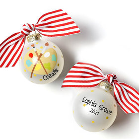 Personalized Small Size Create Painter's Palette Christmas Ornament