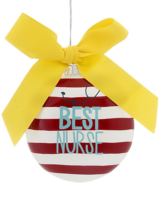 Personalized Best Nurse Christmas Ornament