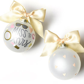 Miss to Mrs. Christmas Ornament