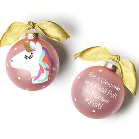 Personalized Unicorn Christmas Ornament