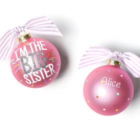 Personalized Big Sister Popper Christmas Ornament