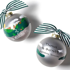 Personalized Mountain Time Christmas Ornament
