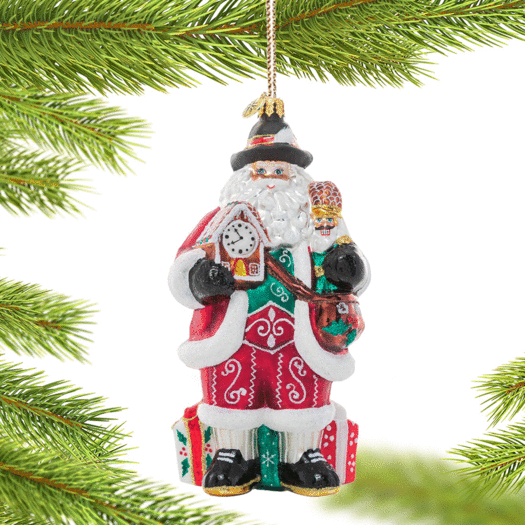 Christopher Radko Wilkommen Santa Christmas Ornament