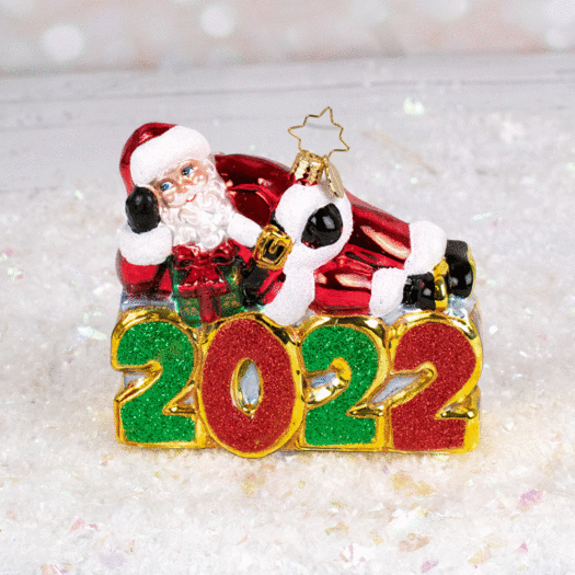 Christopher Radko Shining Bright Santa 2022 Christmas Ornament