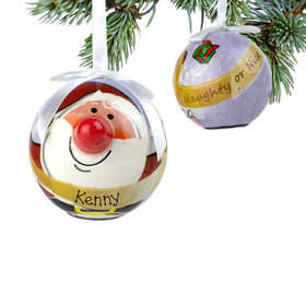 Personalized Blinking Nose Santa Christmas Ornament