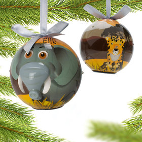 Personalized Blinking Nose Elephant Christmas Ornament