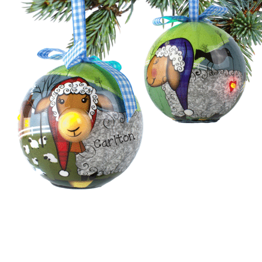 Personalized Blinking Nose Sheep Christmas Ornament