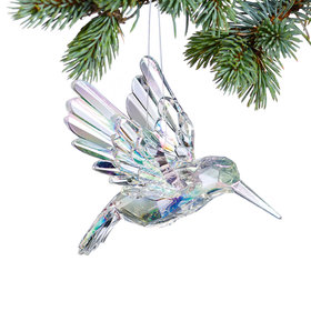 Iridescent Hummingbird Christmas Ornament