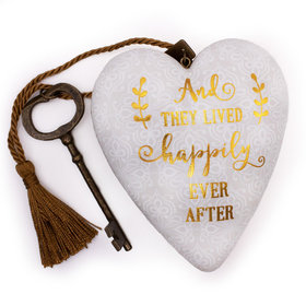 Personalized Happily Ever After Heart Christmas Ornament