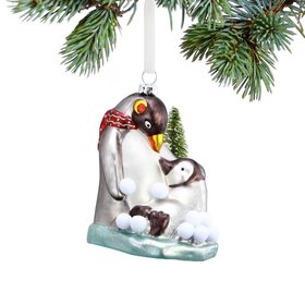 Pair Of Penguins Christmas Ornament