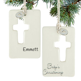 Personalized Baby's Christening Christmas Ornament