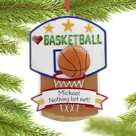 Personalized Love My Sport Basketball Christmas Ornament
