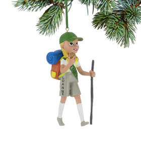 Personalized Girl Scout Junior Navigator Christmas Ornament