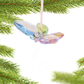 Faceted Rainbow Butterfly Christmas Ornament