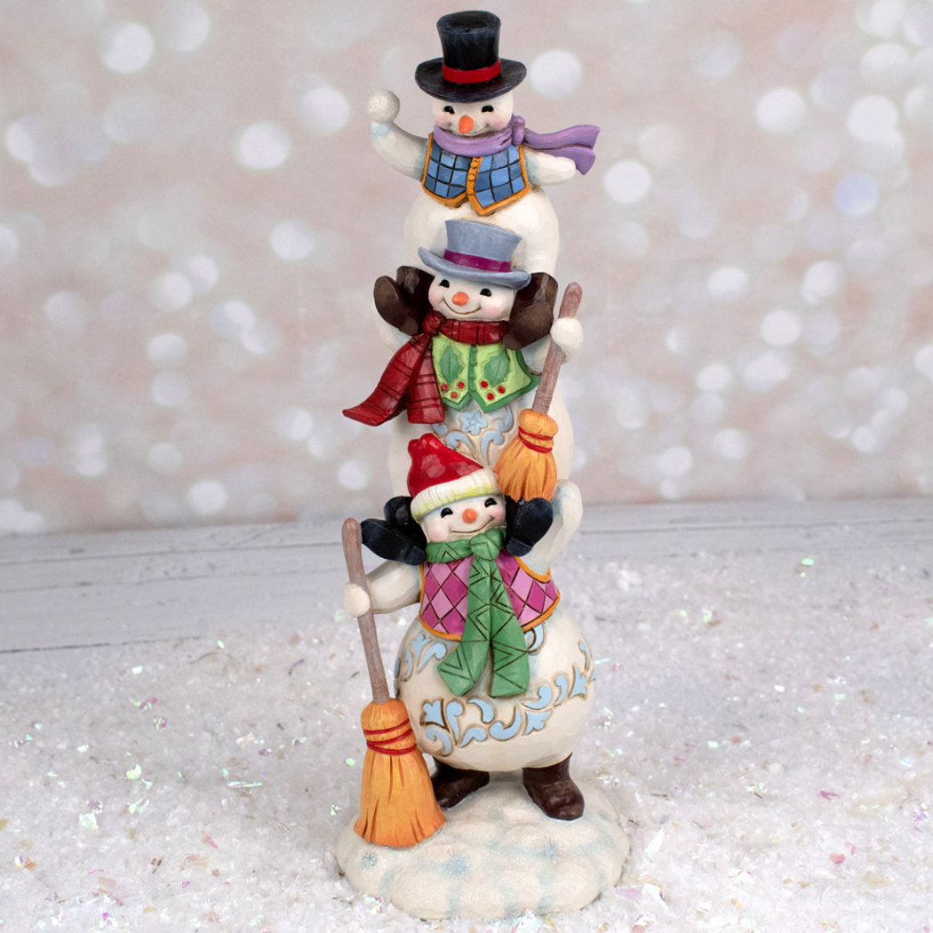 Jim Shore Three Stacked Snowmen Tabletop Christmas Ornament