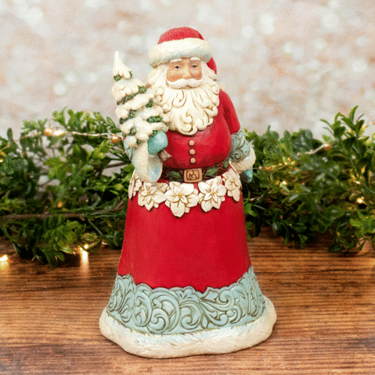 Jim Shore Santa Holding Tree Tabletop Christmas Ornament
