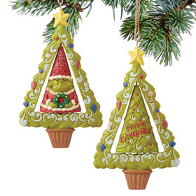 Grinch Gnome Spinning Tree Christmas Ornament