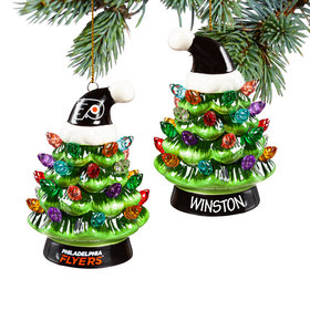 Personalized NHL Philadelphia Flyers LED Ceramic Light Up Tree Christmas Ornament