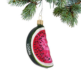 Personalized Slice of Watermelon Christmas Ornament