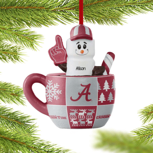 Personalized Alabama Smores Mug Christmas Ornament