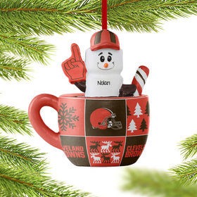 Personalized Cleveland Browns Smores Mug Christmas Ornament