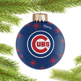 Personalized Chicago Cubs 2022 Ball Christmas Ornament