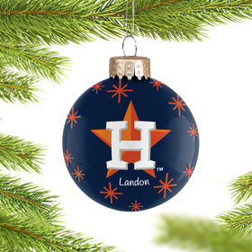 Personalized Houston Astros 2022 Ball Christmas Ornament