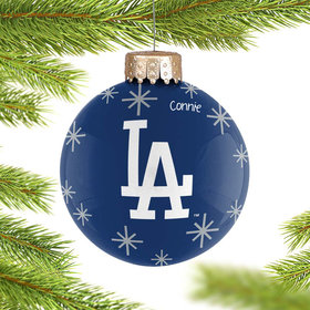 Personalized Los Angeles Dodgers 2022 Ball Christmas Ornament