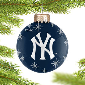 Personalized New York Yankees 2022 Ball Christmas Ornament
