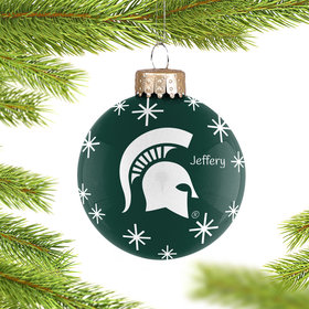 Personalized Michigan State 2022 Ball Christmas Ornament