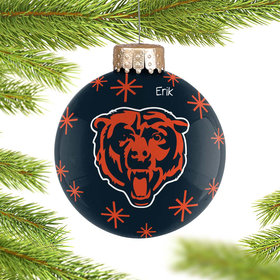 Personalized Chicago Bears 2022 Ball Christmas Ornament
