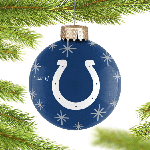 Personalized Indianapolis Colts 2022 Ball Christmas Ornament