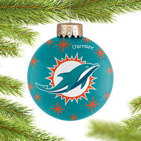 Personalized Miami Dolphins 2022 Ball Christmas Ornament