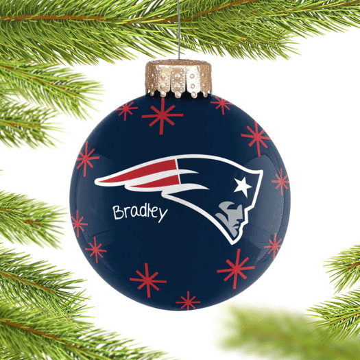 Personalized New England Patriots 2022 Ball Christmas Ornament