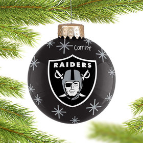 Personalized Oakland Raiders 2022 Ball Christmas Ornament