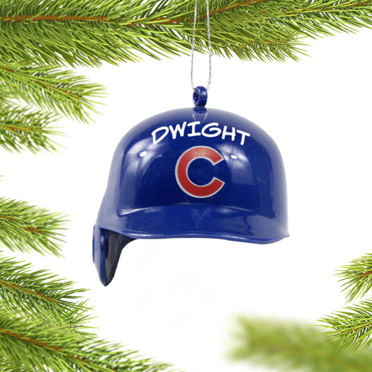 Personalized MLB Chicago Cubs Batting Helmet Christmas Ornament