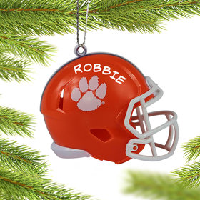 Personalized Clemson University Football Helmet Christmas Ornament