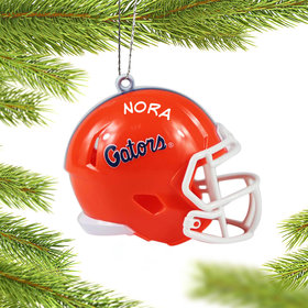 Personalized University of Florida Football Helmet Christmas Ornament