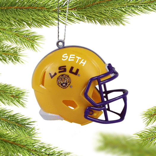 Personalized Louisiana State University ABS Helmet Christmas Ornament