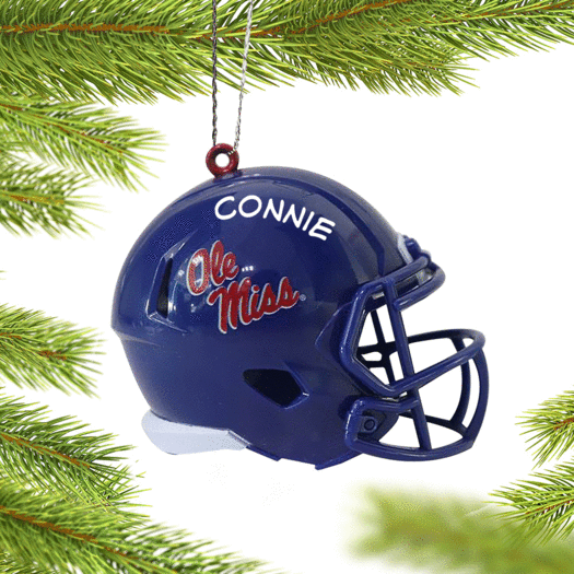 Personalized University of Mississippi ABS Helmet Christmas Ornament