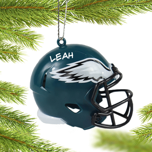 Personalized NFL Philadelphia Eagles Helmet Christmas Ornament