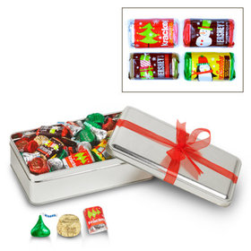 Simply Christmas with Red Ribbon Hershey's Holiday Mix Tin - 1.25 lb