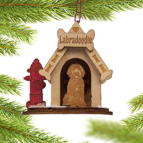Doodle Dog Doghouse Christmas Ornament