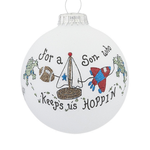 For a Son who keeps us Hoppin Christmas Ornament