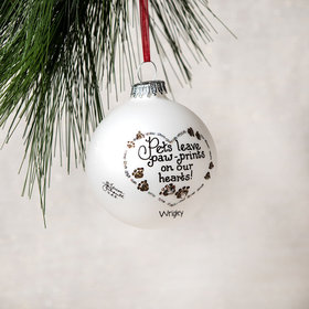 Personalized Pets Leave Paw-Prints on Our Hearts! Christmas Ornament