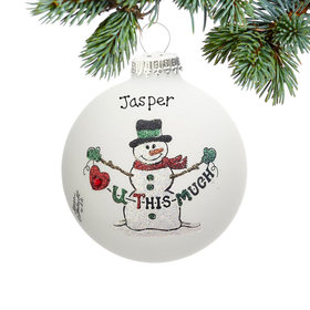 Personalized Love You This Much Christmas Ornament